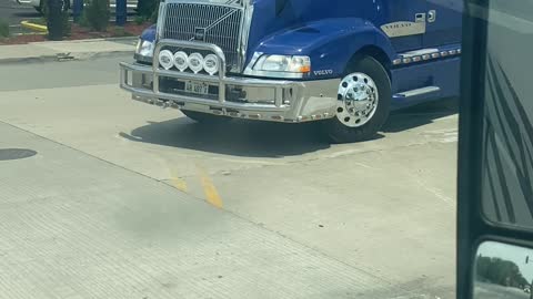 Tricked Out Semi-Truck With Spinners