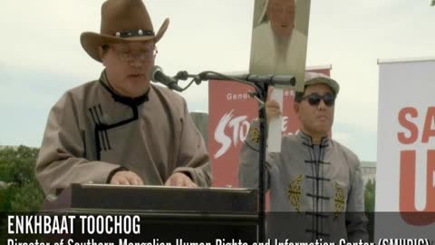 Enkhbaat Toochog: "Stop the Genocide Games" rally in DC