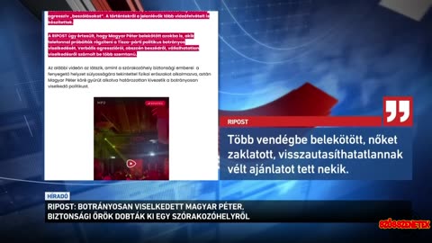 Fidesz nem bír Magyar Péterrel próbálják lejáratni míg náluk melegek, ped0filok garázdálkodnak