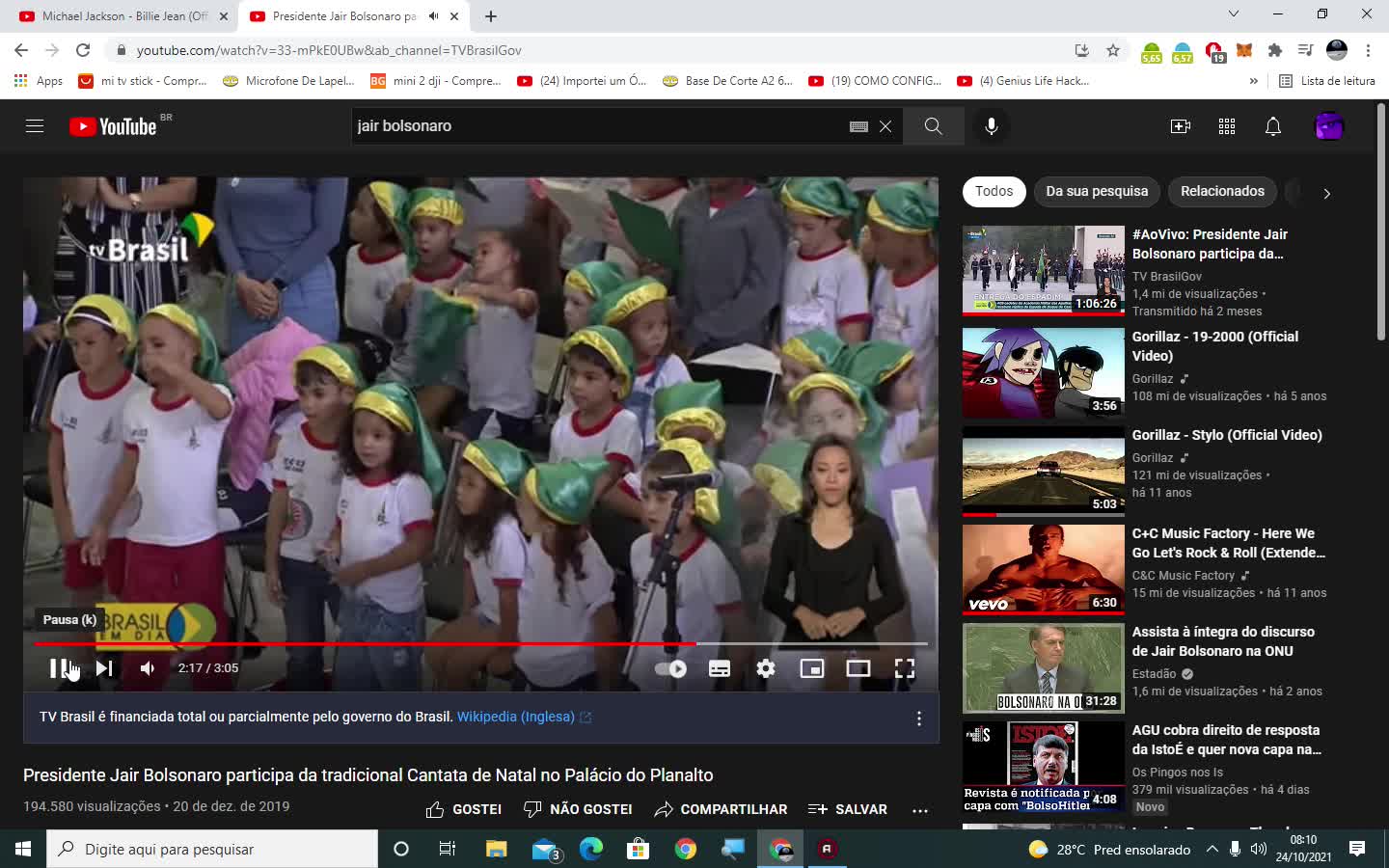 BolSoNarO pArtiCipa da trAdiciOnal CaNtatA de NatAl...