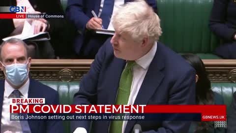 UK PM Boris Johnson: "The government will no longer mandate the wearing of face masks anywhere."