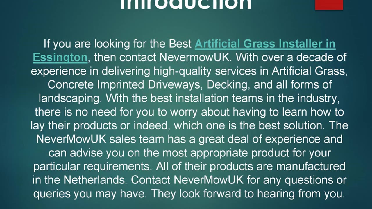 Best Artificial Grass Installer in Essington