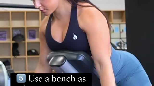 Girl set up gym exercises - gym workout motivation lifestyle