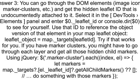 How to get all markers on Leaflet