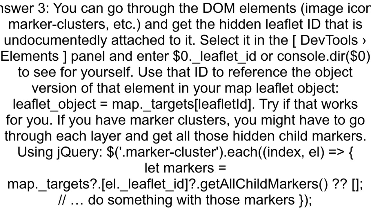 How to get all markers on Leaflet