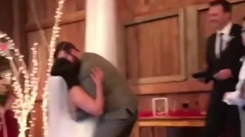 Kid gets comical at wedding