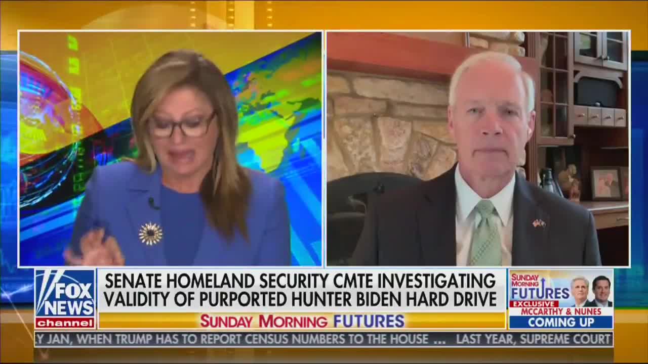 Sen. Ron Johnson Asked if FBI Investigated Child Porn on Hunter Biden's Laptop