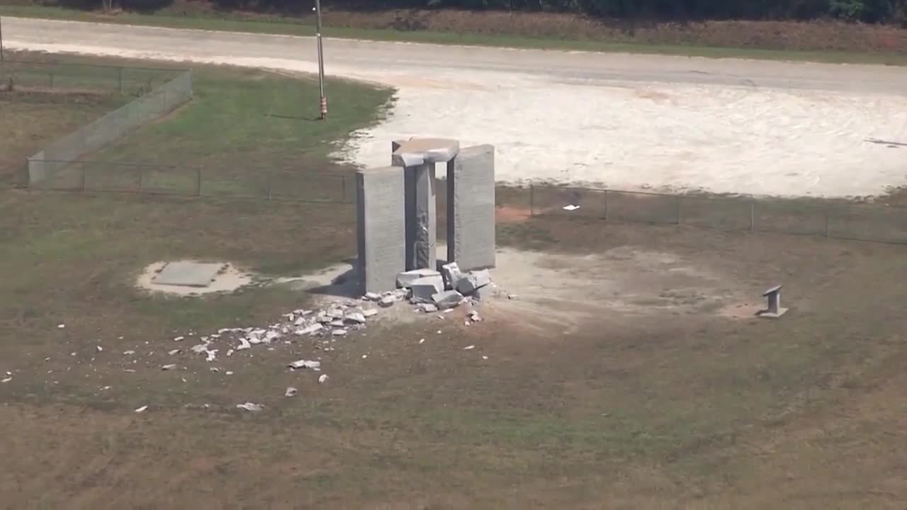 Georgia Guidestones damaged by blast