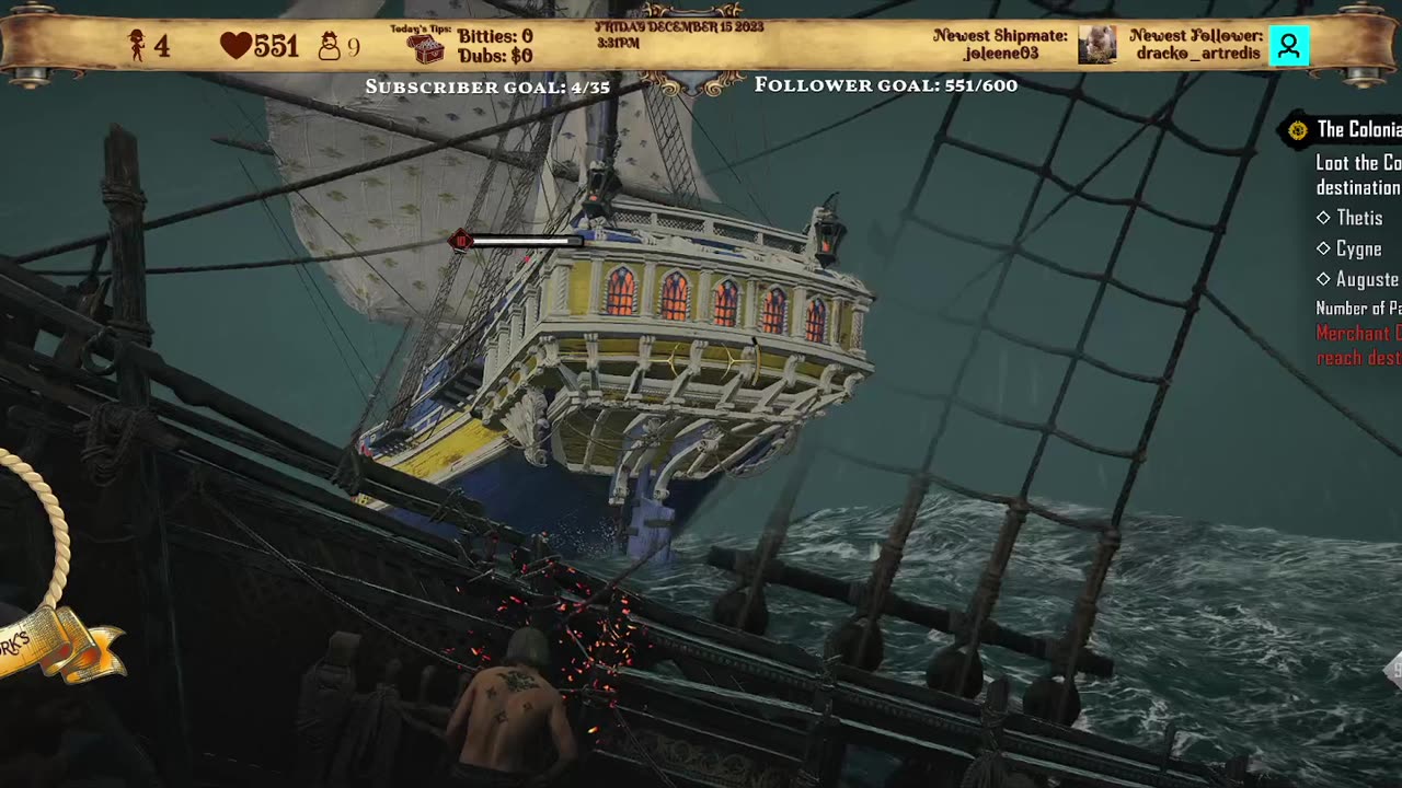 Skull and Bones Stormy seas combat!