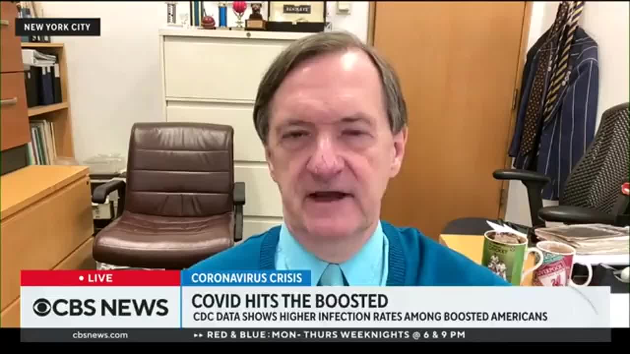 CBS: CDC shows "boosted" Americans are catching Covid at double the rate of "non boosted"