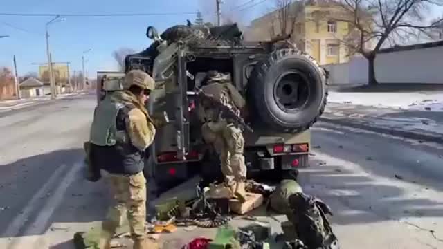 Russia attacks Ukraine - city Kharkiv, russian "Tiger"