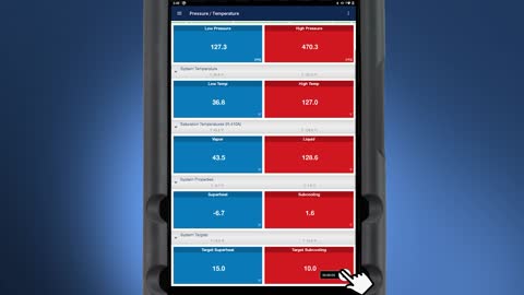 YJACK VIEW App Pressure Temperature Session 22-5