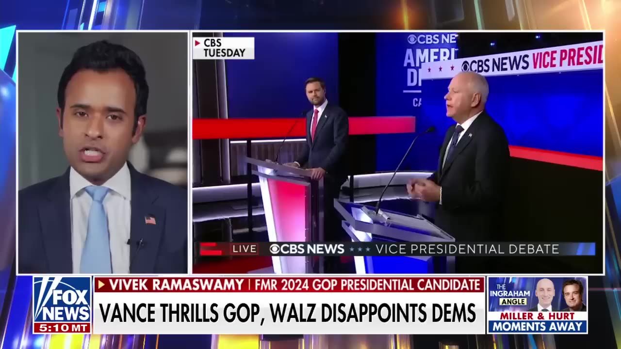 Vivek Ramaswamy l left the debate feeling 'sad and sympathetic' towards Tim Walz