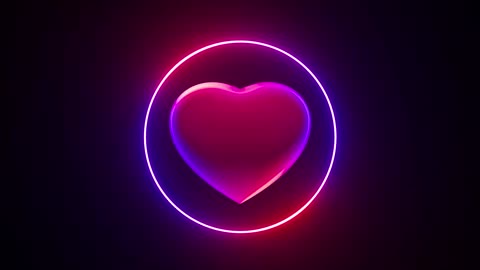 470. VJ LOOP NEON Neon Heart Beating