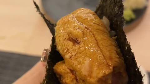 Uni with sweet shrimp