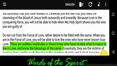 Words of the Spirit. Sept 4 2022