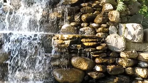 Beautiful waterfall in the garden