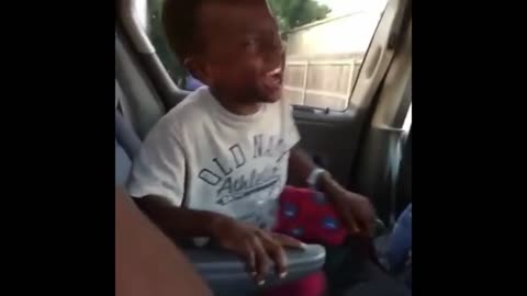 Black boy laughing