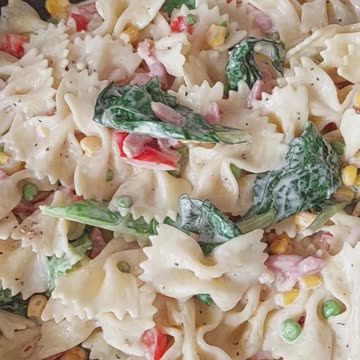 Easy Bow Tie Pasta with Vegetables Recipe 🎀 🍝 👩‍🍳 #pasta #homemade #cooking #recipe #food