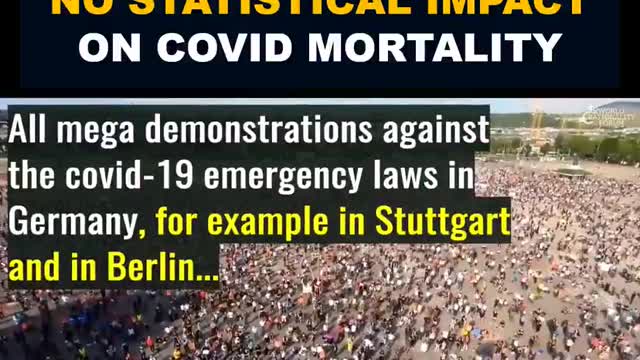 Huge Demonstrations had no statistical effect on Covid cases or deaths.