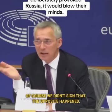 NATO's General Secretary admitting that they deliberately provoked Putin,