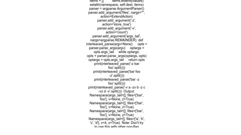 Can Python39s argparse permute argument order like gnu getopt