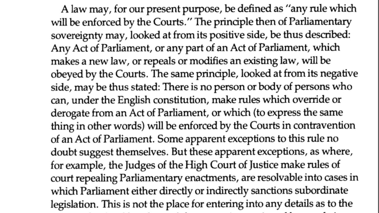 Excerpts from Introduction to the study of the law of the constitution