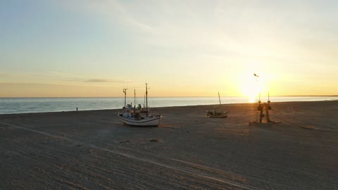 Slow drone footage of the coast