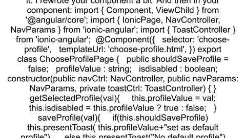 Ionic 23 How to programmatically uncheck a check box