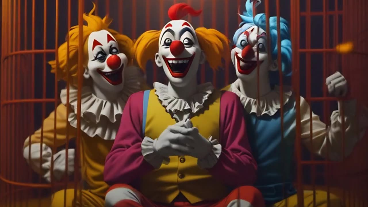 Happy in Cage #shorts #colourful #clown #joker #cage #funny #ai
