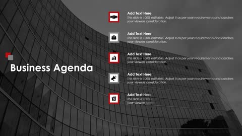 Business Agenda PowerPoint Presentation Slide