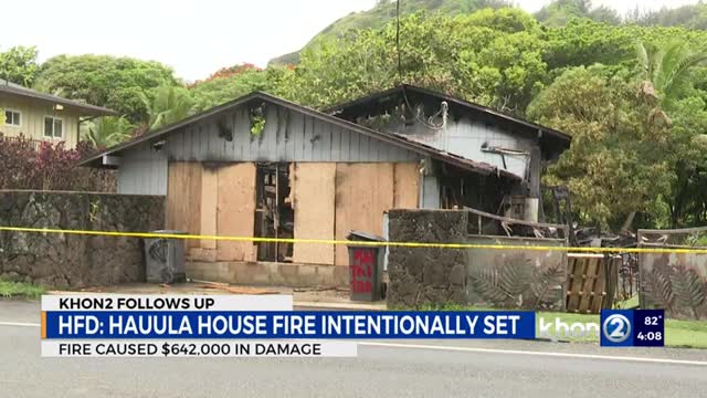 HFD says Hauula fire was intentionally set