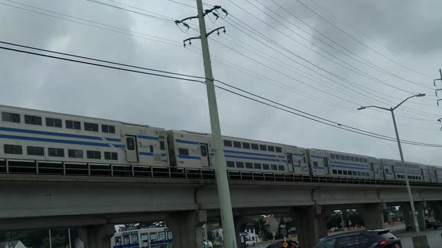 MTA Long Island express train "The Cannonball" Long island Nassau county NY