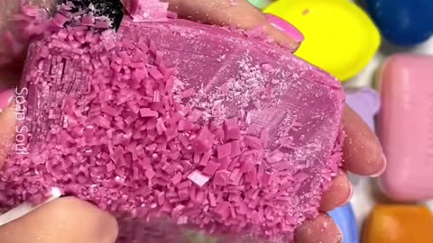 Soap cubes. Asmr soap cutting. Satisfying video _AsmrSoapSoul