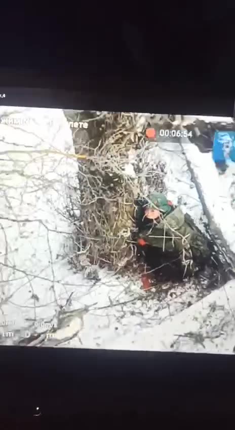 North Korean Soldier Stares Down Ukrainian Drone