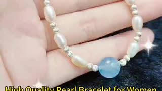 GN-20241023-04 High Quality Pearl Bracelet for Women with S925 Silver Delicate Bracelet Jewelry