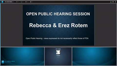 Rebecca & Erez Rotem - FDA Meeting - 4/6/2022 - Public Comment