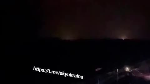 MLRS impacting near Kharkiv