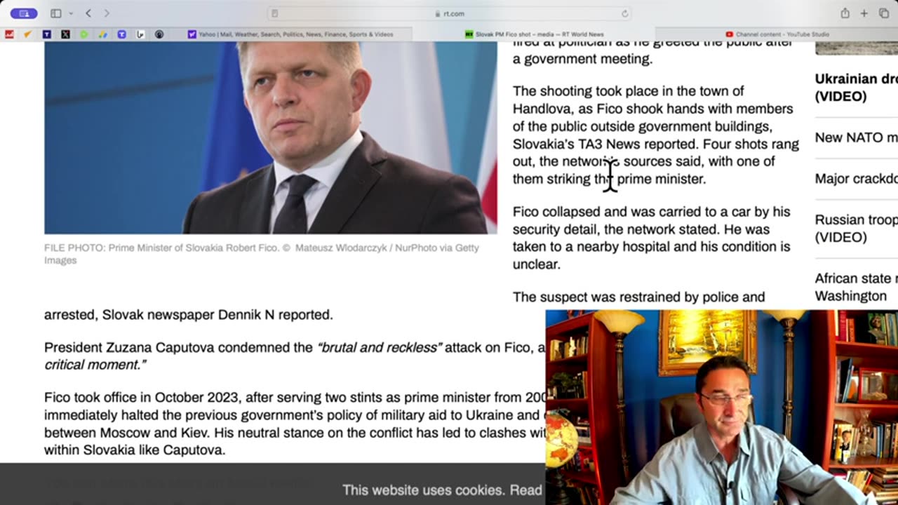 Slovak PM Robert Fico SHOT. Unknown condition. Who did it? Opposed Ukraine aid and wanted peace.