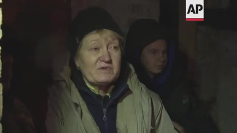 Ukraine villagers shelter from Russian bombs