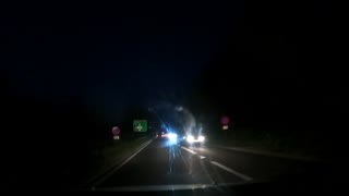 Driving at night. Speedlapse. GoPro.