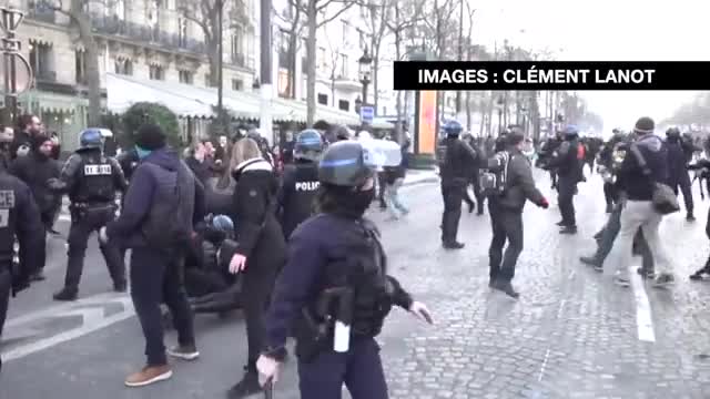 Paris is like a warzone as Macrons secret police move in *See description*