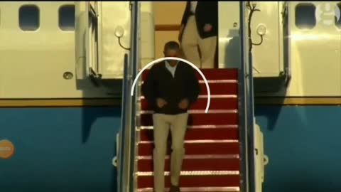 President Obama falls down