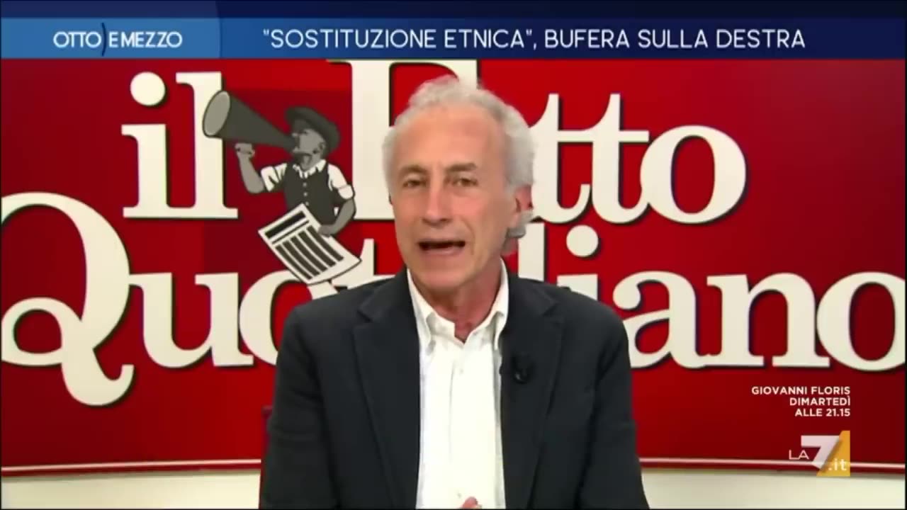 Marco Travaglio in tv:Questo è il modello di società che piace a Lady Aspen Giorgia Meloni.rubare ai poveri per dare ai ladri! TUTTI I POLITICI SONO SCHIAVI E SERVI DEI BANCHIERI.Giorgia Meloni non è una patriota e non fa gli interessi del popolo