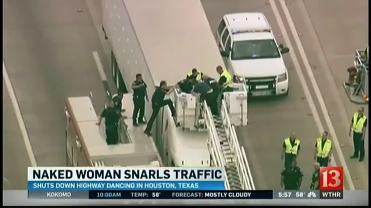 March 8, 2016 - Nude Woman Snarls Houston Traffic