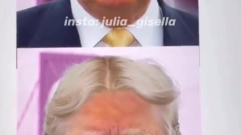 Trump tries the middle part challenge lol. 2