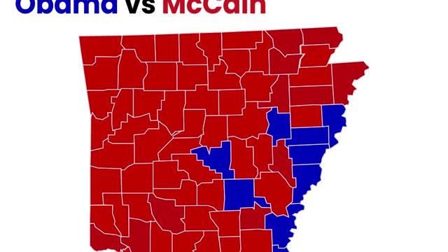 Arkansas's 20-Year County Level Presidential Election Shifts: Unpacking Trump's Impact in 20 Seconds