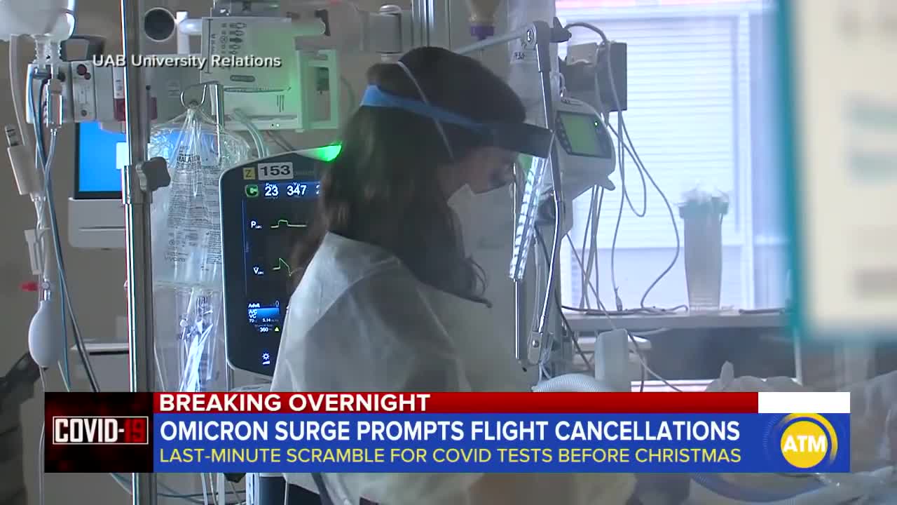 Omicron cancels Christmas flights.