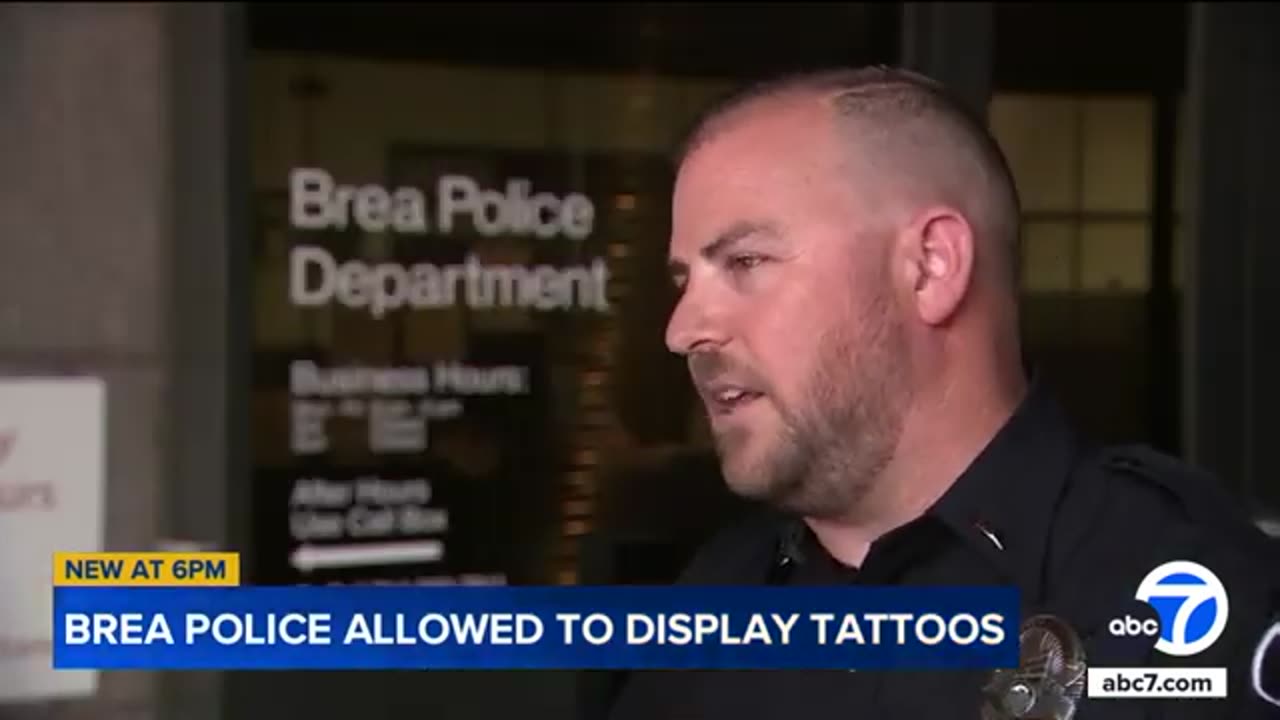 Brea police are allowing their officers to show their tattoos | ABC7 News