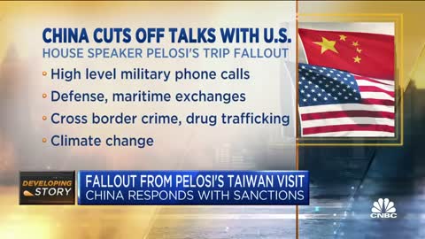 China responds to Pelosi's Taiwan visit with new sanctions